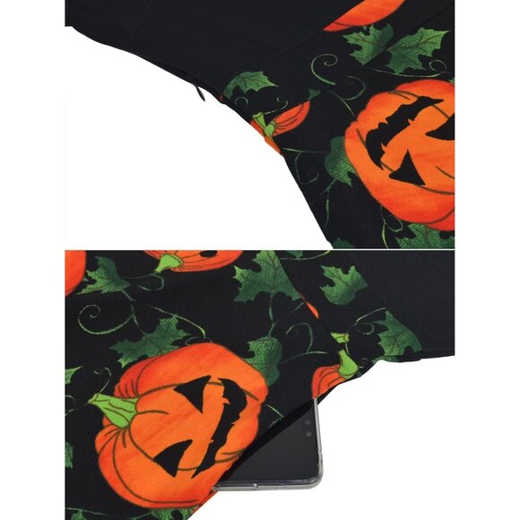 Women Halloween Short Puff Sleeve Flare Semi-Formal Summer Dress With Pockets - Picture 3 of 3